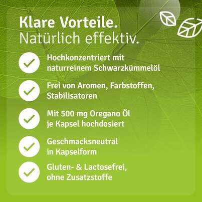 Sie sehen eine Packung Schwarzkümmelöl Kapseln kaltgepresst, Produktbild: 04 Schwarzkümmelöl Kapseln kaltgepresst, A-Nr.: 5955608 - 04