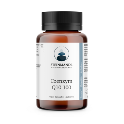 Sie sehen eine Packung STEINMANDL COENZYM Q10 100 KPS 60ST, Produktbild: 01 STEINMANDL COENZYM Q10 100 KPS 60ST, A-Nr.: 5961796 - 01