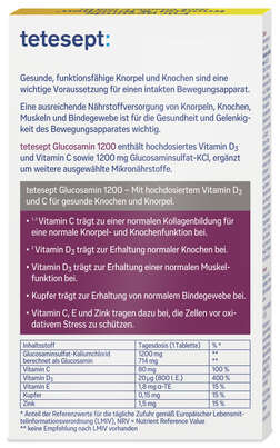 Tetesept Glucosamin 1200 30st, A-Nr.: 5431957 - 02
