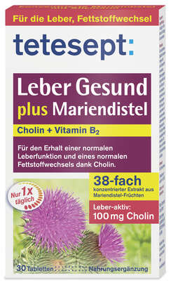 tetesept Leber Gesund Mariendistel 30 Tabl., A-Nr.: 5075089 - 02