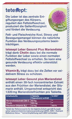 tetesept Leber Gesund Mariendistel 30 Tabl., A-Nr.: 5075089 - 04