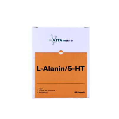 Sie sehen eine Packung VITAmyne L-Alanin / 5-HT, Produktbild: 01 VITAmyne L-Alanin / 5-HT, A-Nr.: 5905533 - 01