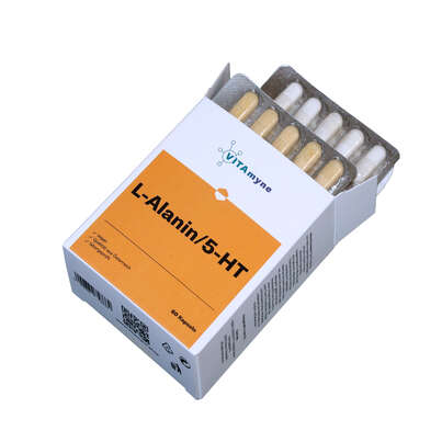 Sie sehen eine Packung VITAmyne L-Alanin / 5-HT, Produktbild: 02 VITAmyne L-Alanin / 5-HT, A-Nr.: 5905533 - 02