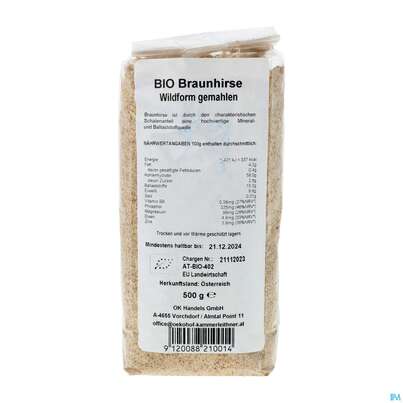 Braunhirse Wildform Gemahlen Bio 500g, A-Nr.: 4901415 - 02