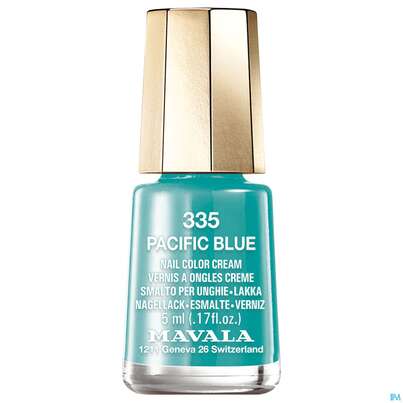 Sie sehen eine Packung Mavala Nagellacke 335 Pacific Blue 5ml, Produktbild: 02 Mavala Nagellacke 335 Pacific Blue 5ml, A-Nr.: 4138505 - 02