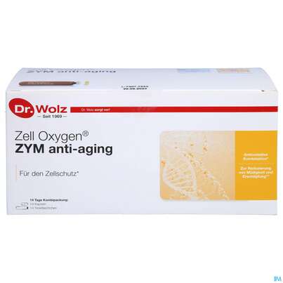Sie sehen eine Packung Zell Oxygen Dr.wolz Trink/kur Zym Anti-aging Nr 60637 14x20 280ml, Produktbild: 01 Zell Oxygen Dr.wolz Trink/kur Zym Anti-aging Nr 60637 14x20 280ml, A-Nr.: 2869742 - 01