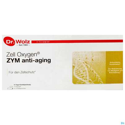 Sie sehen eine Packung Zell Oxygen Dr.wolz Trink/kur Zym Anti-aging Nr 60637 14x20 280ml, Produktbild: 02 Zell Oxygen Dr.wolz Trink/kur Zym Anti-aging Nr 60637 14x20 280ml, A-Nr.: 2869742 - 02