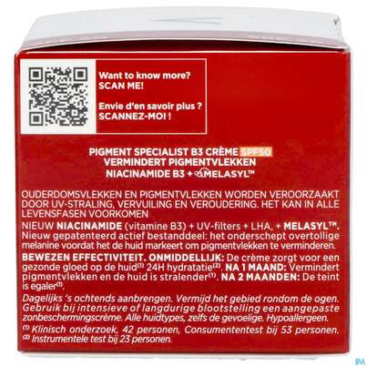 Sie sehen eine Packung Vichy Liftactiv B3 Anti-pigmentflecken Creme Lsf50 50ml, Produktbild: 13 Vichy Liftactiv B3 Anti-pigmentflecken Creme Lsf50 50ml, A-Nr.: 5662504 - 13