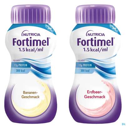 Sie sehen eine Packung Fortimel 1.5kcal 200ml Sortiert Fruchtig 24st, Produktbild: 02 Fortimel 1.5kcal 200ml Sortiert Fruchtig 24st, A-Nr.: 3237636 - 02