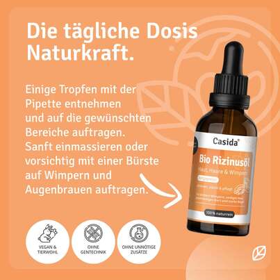 Bio Rizinusöl kaltgepresst für Haut, Haare &amp; Wimpern, A-Nr.: 5957636 - 03