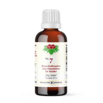 Sie sehen eine Packung Magister Doskar Nr. 7 Bronchialtropfen zum Einnehmen für Kinder, Produktbild: 02 Magister Doskar Nr. 7 Bronchialtropfen zum Einnehmen für Kinder, A-Nr.: 0685015 - 02
