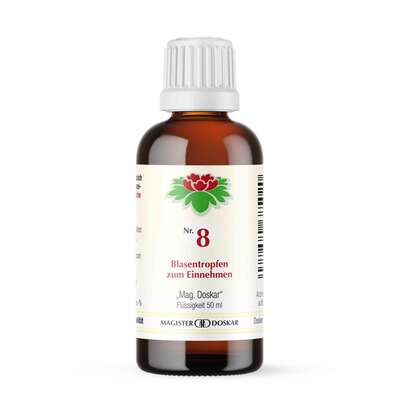 Sie sehen eine Packung Magister Doskar Tropfen Nr. 8 Blasentropfen zum Einnehmen, Produktbild: 02 Magister Doskar Tropfen Nr. 8 Blasentropfen zum Einnehmen, A-Nr.: 0685021 - 02
