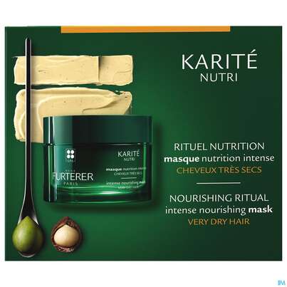 Sie sehen eine Packung Furterer Shea-butter Nutri Intensiv-nährende Haarmaske 200ml, Produktbild: 01 Furterer Shea-butter Nutri Intensiv-nährende Haarmaske 200ml, A-Nr.: 5439657 - 01