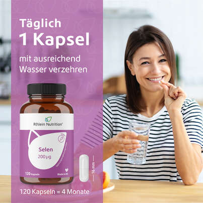 R(h)ein Nutrition Selen 200 µg Kapseln hochdosiert vegan, A-Nr.: 5987212 - 04