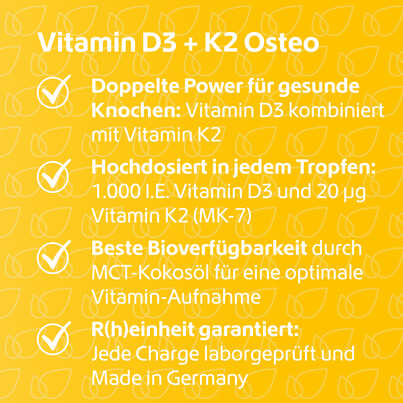 R(h)ein Nutrition Vitamin D3 + K2 Osteo Tropfen hochdosiert, A-Nr.: 5987301 - 03