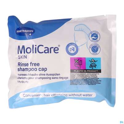 Sie sehen eine Packung Molicare Skin Haarwaschhaube P1 1st, Produktbild: 01 Molicare Skin Haarwaschhaube P1 1st, A-Nr.: 5829016 - 01