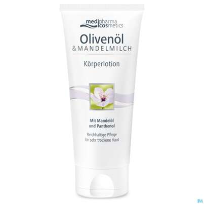 Sie sehen eine Packung Oliven Oel Dr.theiss Koerperlotion +mandelmilch 500ml, Produktbild: 01 Oliven Oel Dr.theiss Koerperlotion +mandelmilch 500ml, A-Nr.: 3550830 - 01