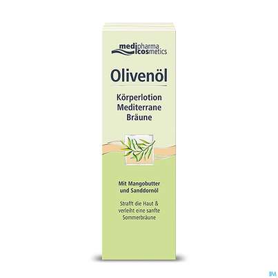 Sie sehen eine Packung Oliven Oel Dr.theiss Koerperlotion Mediterrane Braeune 200ml, Produktbild: 03 Oliven Oel Dr.theiss Koerperlotion Mediterrane Braeune 200ml, A-Nr.: 3698260 - 03