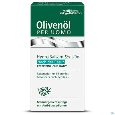 Sie sehen eine Packung Oliven Oel Dr.theiss Per Uomo Hydro Balsam Sensitiv 50ml, Produktbild: 02 Oliven Oel Dr.theiss Per Uomo Hydro Balsam Sensitiv 50ml, A-Nr.: 3698395 - 02