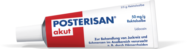 Sie sehen eine Packung Posterisan® akut, Produktbild: 02 Posterisan® akut, A-Nr.: 5503504 - 02