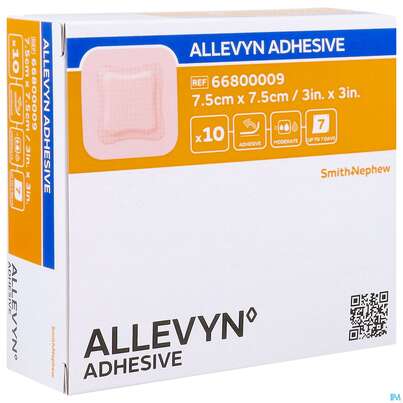 Sie sehen eine Packung Wundverband Allevyn/polyurethan Adhesive 7,5x 7,5cm -tam 10st, Produktbild: 06 Wundverband Allevyn/polyurethan Adhesive 7,5x 7,5cm -tam 10st, A-Nr.: 4736620 - 06