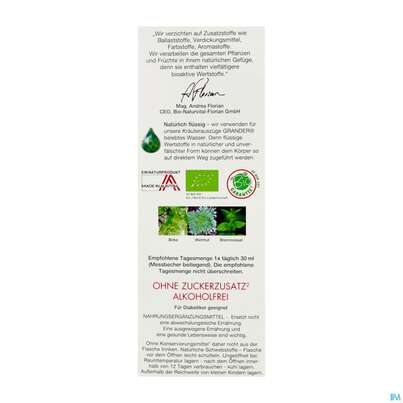 Sie sehen eine Packung Birken Brennessel Elixier Kraeuterfit Alkoholfrei Bio Kraeuter Fruechte 330ml, Produktbild: 05 Birken Brennessel Elixier Kraeuterfit Alkoholfrei Bio Kraeuter Fruechte 330ml, A-Nr.: 3961728 - 05