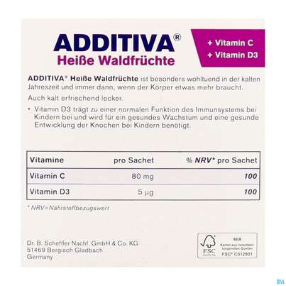 Additiva Pulver Heisse Waldfruechte Kinder 10014 10st, A-Nr.: 5810152 - 11
