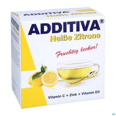 Sie sehen eine Packung Additiva Pulver Heisse Zitrone 10012 10st, Produktbild: 03 Additiva Pulver Heisse Zitrone 10012 10st, A-Nr.: 5810086 - 03