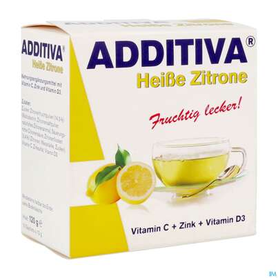 Sie sehen eine Packung Additiva Pulver Heisse Zitrone 10012 10st, Produktbild: 04 Additiva Pulver Heisse Zitrone 10012 10st, A-Nr.: 5810086 - 04