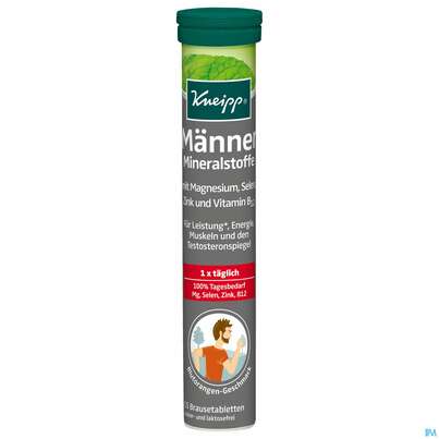 Sie sehen eine Packung Kneipp Maenner Mineralstoffe Brausetabl 15st, Produktbild: 01 Kneipp Maenner Mineralstoffe Brausetabl 15st, A-Nr.: 4526265 - 01