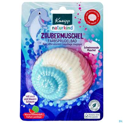Sie sehen eine Packung Kneipp Naturkind Sprudelbad Zaubermuschel 85g, Produktbild: 02 Kneipp Naturkind Sprudelbad Zaubermuschel 85g, A-Nr.: 5714276 - 02