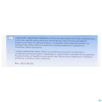 Sie sehen eine Packung Okkluglas Uhrglasverband Selbstklebend 1st, Produktbild: 05 Okkluglas Uhrglasverband Selbstklebend 1st, A-Nr.: 3747231 - 05