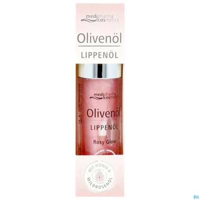 Sie sehen eine Packung Oliven Oel Lippenoel Rosy Glow Medipharma Cosmetics 4ml, Produktbild: 01 Oliven Oel Lippenoel Rosy Glow Medipharma Cosmetics 4ml, A-Nr.: 5879936 - 01