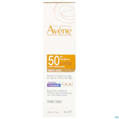 Sie sehen eine Packung Sonnenprodukte Avene Anti/age Fluid Spf50 40ml, Produktbild: 01 Sonnenprodukte Avene Anti/age Fluid Spf50 40ml, A-Nr.: 5899175 - 01