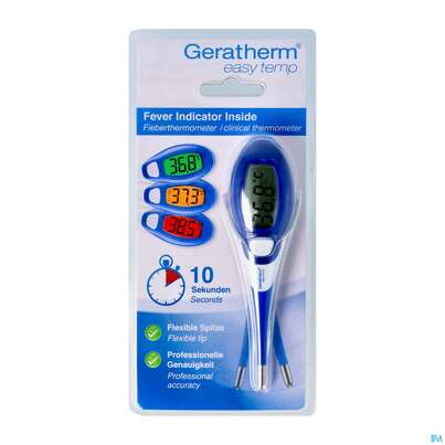 Sie sehen eine Packung Thermometer-fieber Digital Geratherm Easy Temp 1st, Produktbild: 02 Thermometer-fieber Digital Geratherm Easy Temp 1st, A-Nr.: 4334459 - 02