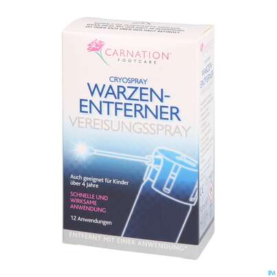 Sie sehen eine Packung Warzen Entferner Vereisungsspray Carnation 1st, Produktbild: 02 Warzen Entferner Vereisungsspray Carnation 1st, A-Nr.: 3818149 - 02