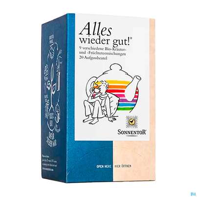 Sie sehen eine Packung Sonnentor Tee/bio/wieder Gut Prob Mal 02708 20st, Produktbild: 02 Sonnentor Tee/bio/wieder Gut Prob Mal 02708 20st, A-Nr.: 3428827 - 02