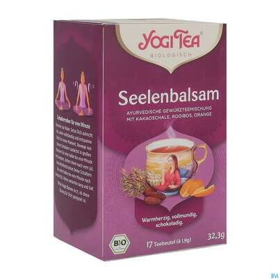 Sie sehen eine Packung Yogi Tea Bio Seelenbalsam 17st, Produktbild: 02 Yogi Tea Bio Seelenbalsam 17st, A-Nr.: 5750119 - 02