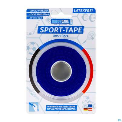 Tape Buddycare/med/sport Latexfrei 3,8cmx 10m Blau 1st, A-Nr.: 5844978 - 01