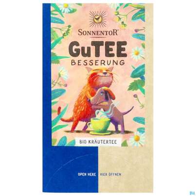 Sie sehen eine Packung Sonnentor Tee/aufgussbeutel Bio Gute Besserung 02325 18st, Produktbild: 01 Sonnentor Tee/aufgussbeutel Bio Gute Besserung 02325 18st, A-Nr.: 5913248 - 01