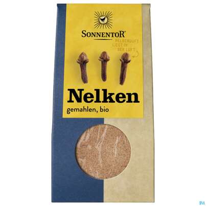 Sie sehen eine Packung Sonnentor Bio Nelken Gemahlen 00394 35g, Produktbild: 02 Sonnentor Bio Nelken Gemahlen 00394 35g, A-Nr.: 3701393 - 02
