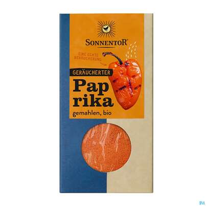Sie sehen eine Packung Sonnentor Bio Paprika Geraeuchert 01269 50g, Produktbild: 01 Sonnentor Bio Paprika Geraeuchert 01269 50g, A-Nr.: 5848226 - 01