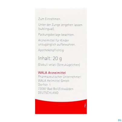 Sie sehen eine Packung Robinia Comp Wala Globuli Velati 20g, Produktbild: 06 Robinia Comp Wala Globuli Velati 20g, A-Nr.: 4482929 - 06