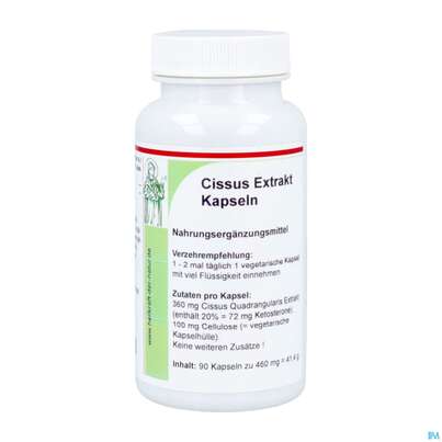 Sie sehen eine Packung Cissus Extrakt Kapseln 360mg Nat 90st, Produktbild: 01 Cissus Extrakt Kapseln 360mg Nat 90st, A-Nr.: 5812754 - 01
