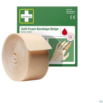 Cederroth Snoegg Pflasterverband Selbsthaftend Latexfrei Rolle Beige 6x 450cm 1st, A-Nr.: 5692528 - 03