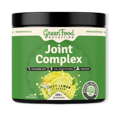 Sie sehen eine Packung GreenFood Nutrition Joint Complex 285 G Zitrone, Produktbild: 01 GreenFood Nutrition Joint Complex 285 G Zitrone, A-Nr.: 6004648 - 01