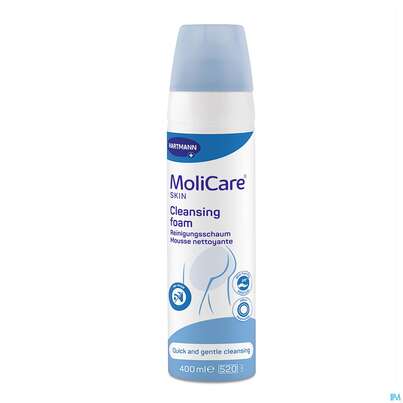 Sie sehen eine Packung Molicare Skin Reinigungsschaum 400ml, Produktbild: 01 Molicare Skin Reinigungsschaum 400ml, A-Nr.: 4737967 - 01