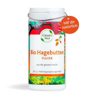 Sie sehen eine Packung Hagebuttenpulver Caesaro Med 225 g, Produktbild: 01 Hagebuttenpulver Caesaro Med 225 g, A-Nr.: 3148298 - 01