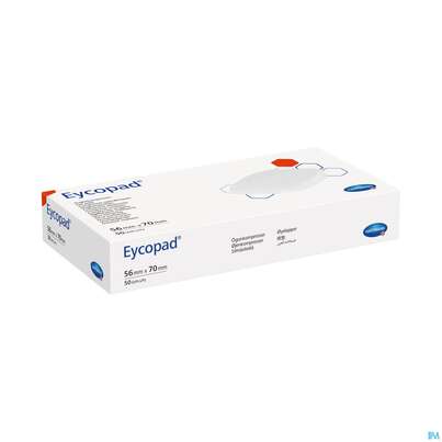 Sie sehen eine Packung Augenkompressen Eycopad Unsteril 56x70mm -hartmann 50st, Produktbild: 02 Augenkompressen Eycopad Unsteril 56x70mm -hartmann 50st, A-Nr.: 1732515 - 02