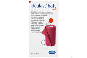 Elastische Binden Idealast/haft Kohaesiv/color Rot 4mx 10cm 1st, A-Nr.: 4174659 - 01